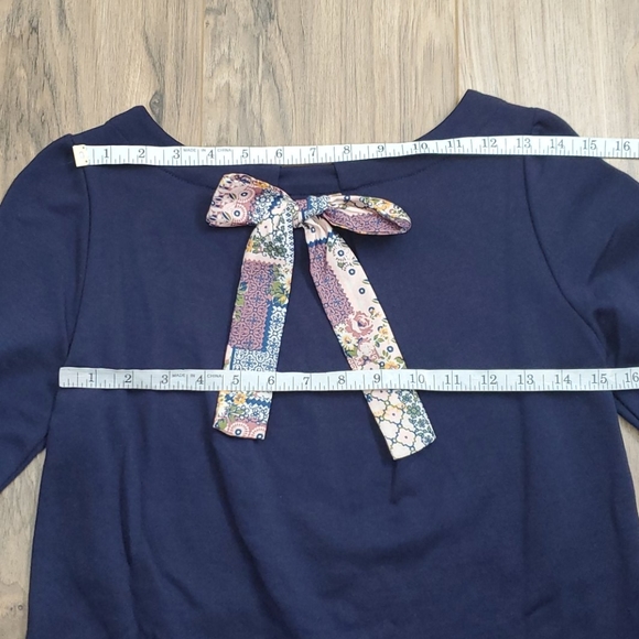 Modcloth Blue Bow Pullover Top - Picture 9 of 9